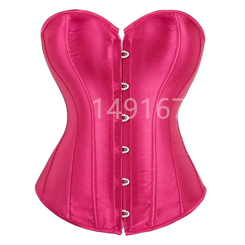L Overbust Corset Plus Size Sexy Corselet Corsets and Bustiers Tops Red Black Pink Purple White Gothic Lingerie Women