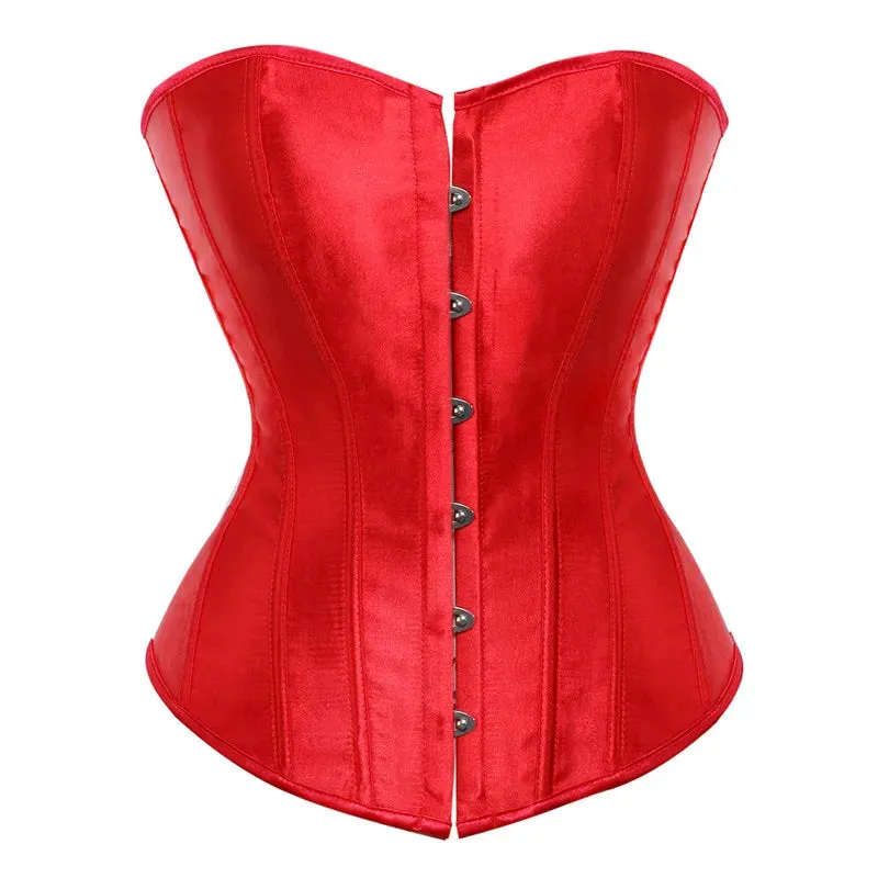 L Overbust Corset Plus Size Sexy Corselet Corsets and Bustiers Tops Red Black Pink Purple White Gothic Lingerie Women