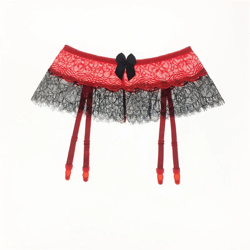 Lace Lingerie Skirt with Garter Belt