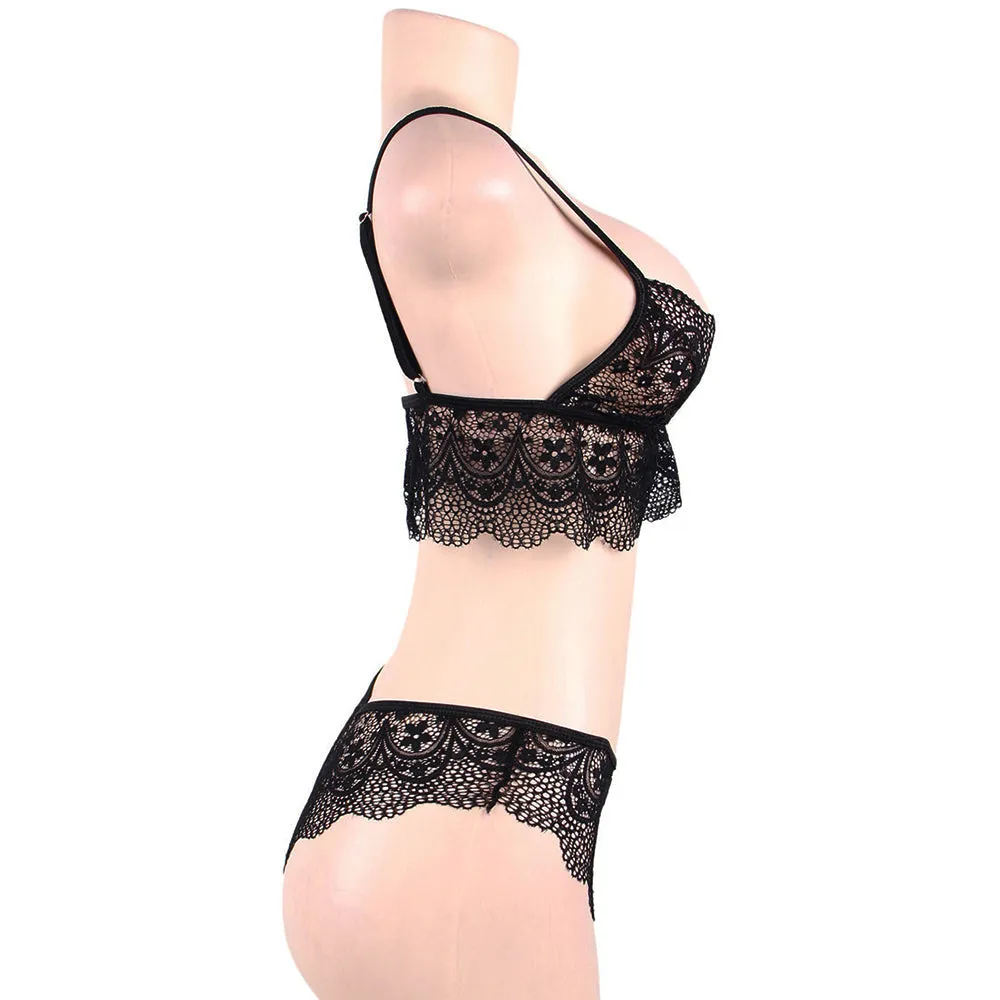 Lace Temptation 2pcs Bralette Lingerie Egypt Set
