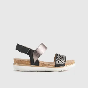 Ladies Comfort Sandals PG025 Black