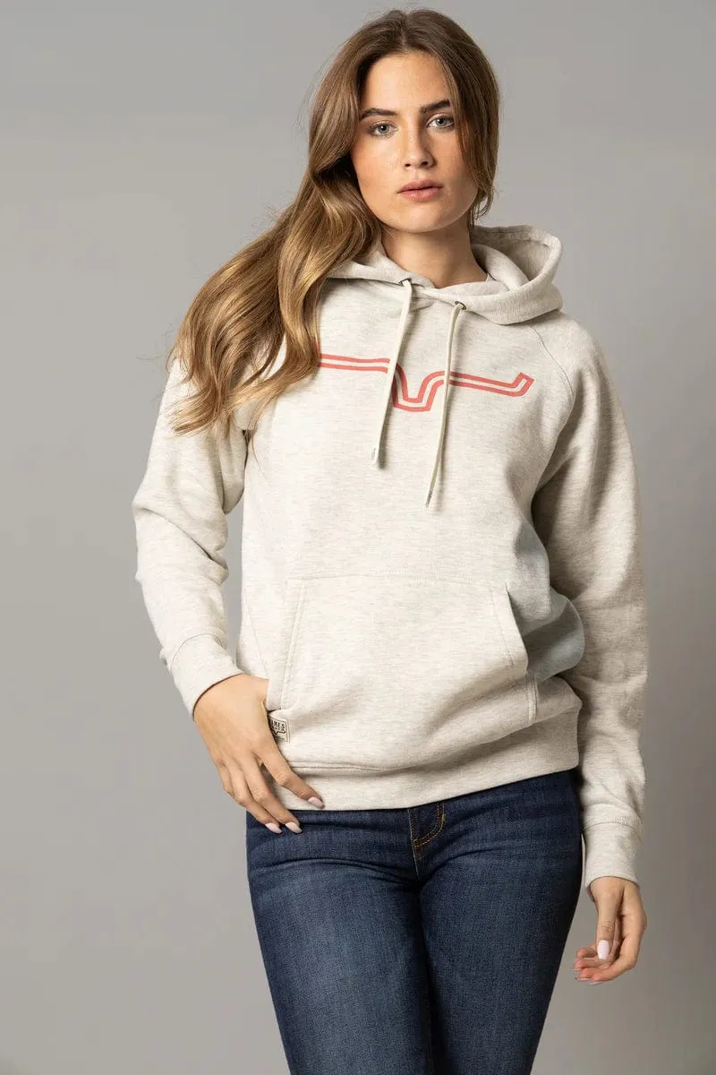 LADIES OATMEAL OUTLIER KIMES RANCH HOODIE