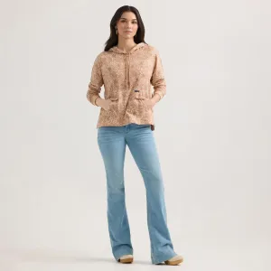 LADIES TAN WRANGLER RETRO PUNCHY HOODIE