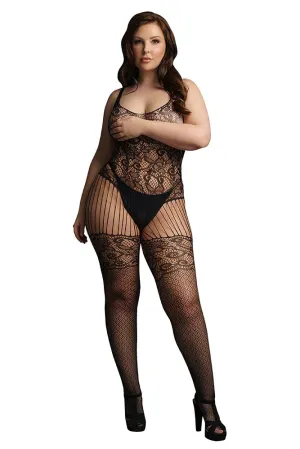 Le Désir Lace and Fishnet Bodystocking