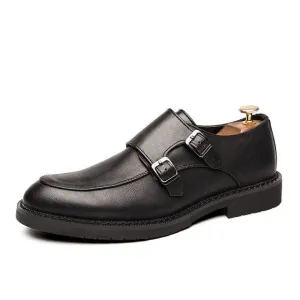 Leather men's shoes  spring and autumn brand business dress brown leather shoes large size 47 non-slip wear-resistant