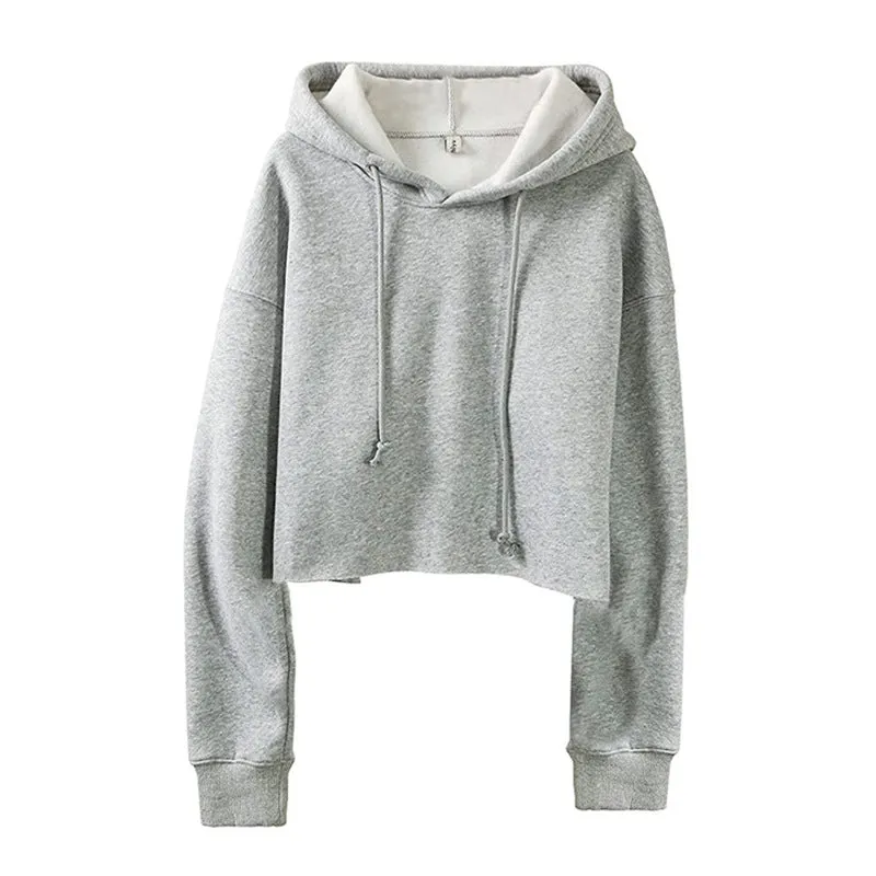 Long Sleeve Cropped Hoodie