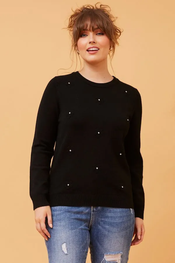 Long Sleeve Floral Print Pullover (KP519089)