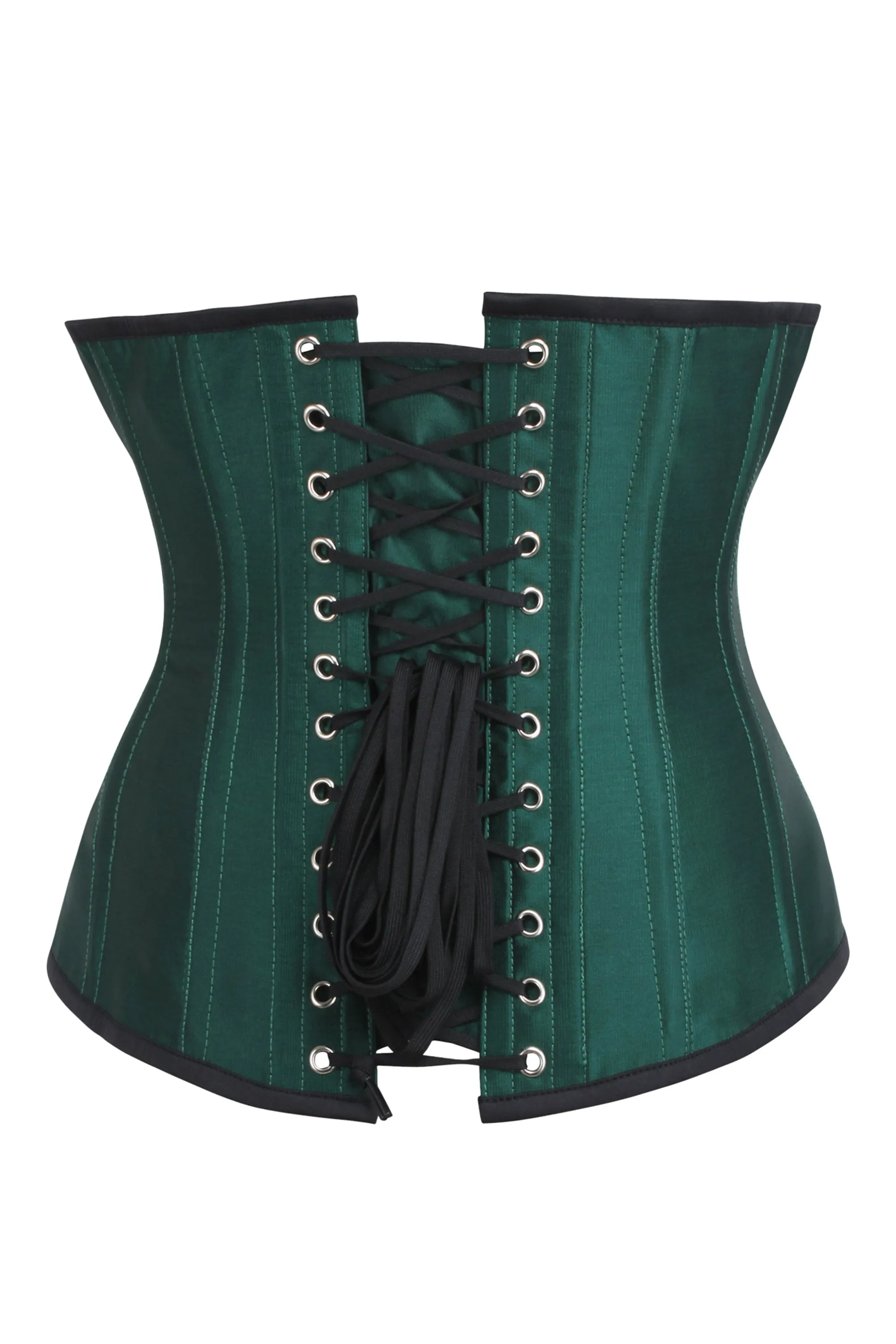 Longline Green Taffeta Underbust Corset