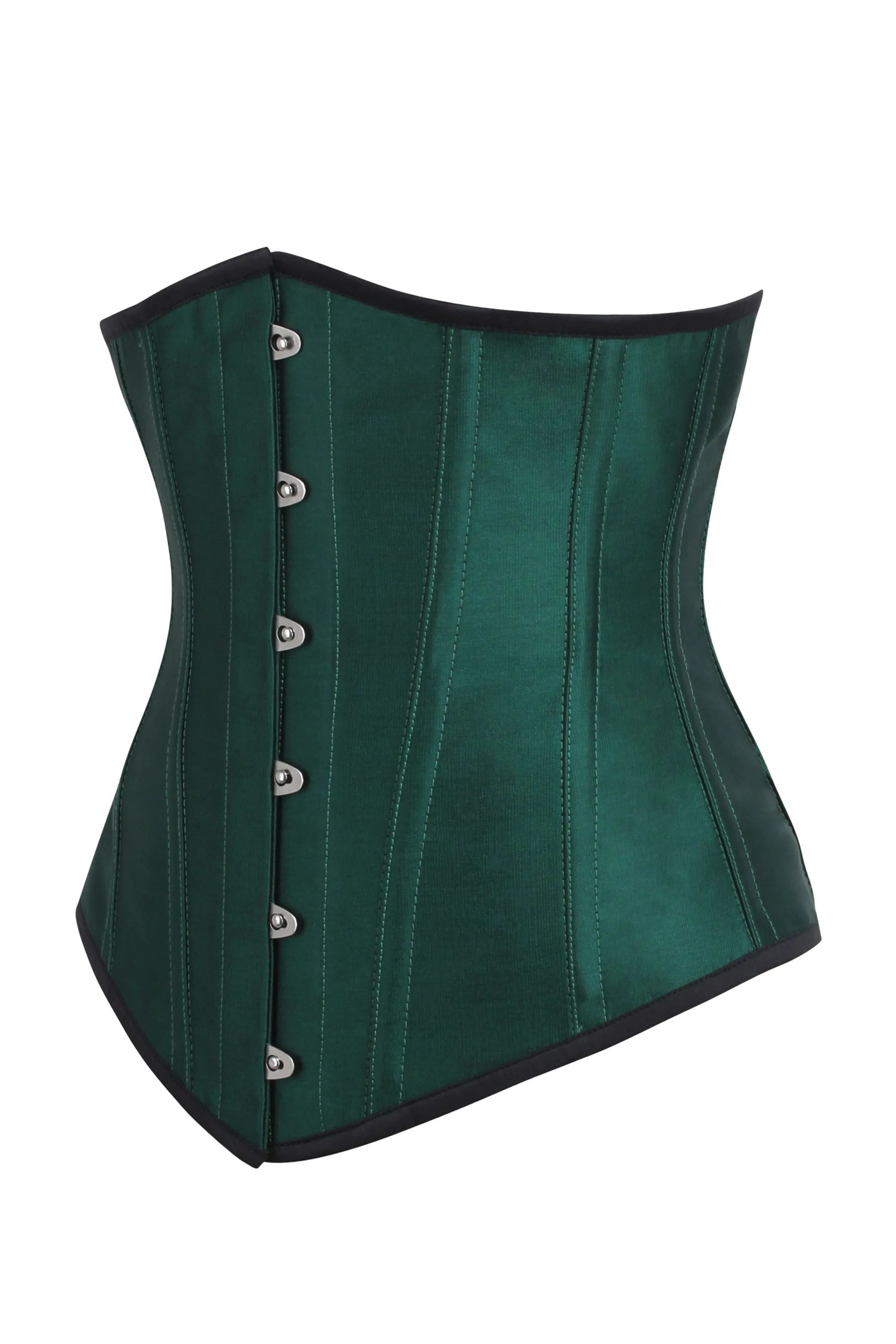 Longline Green Taffeta Underbust Corset