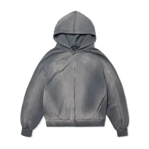 LOOSE ZIP HOODIE - WASHED