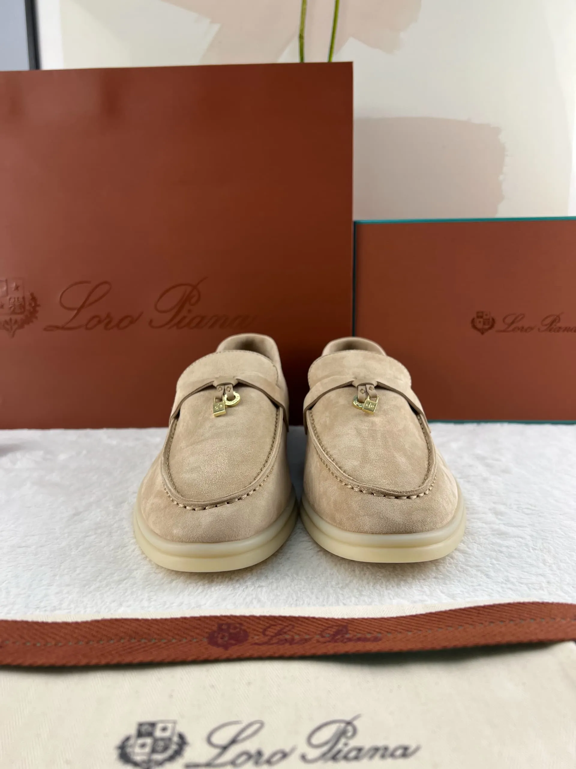 Loro Piana Summer Magic Walking Shoes - Sandstone