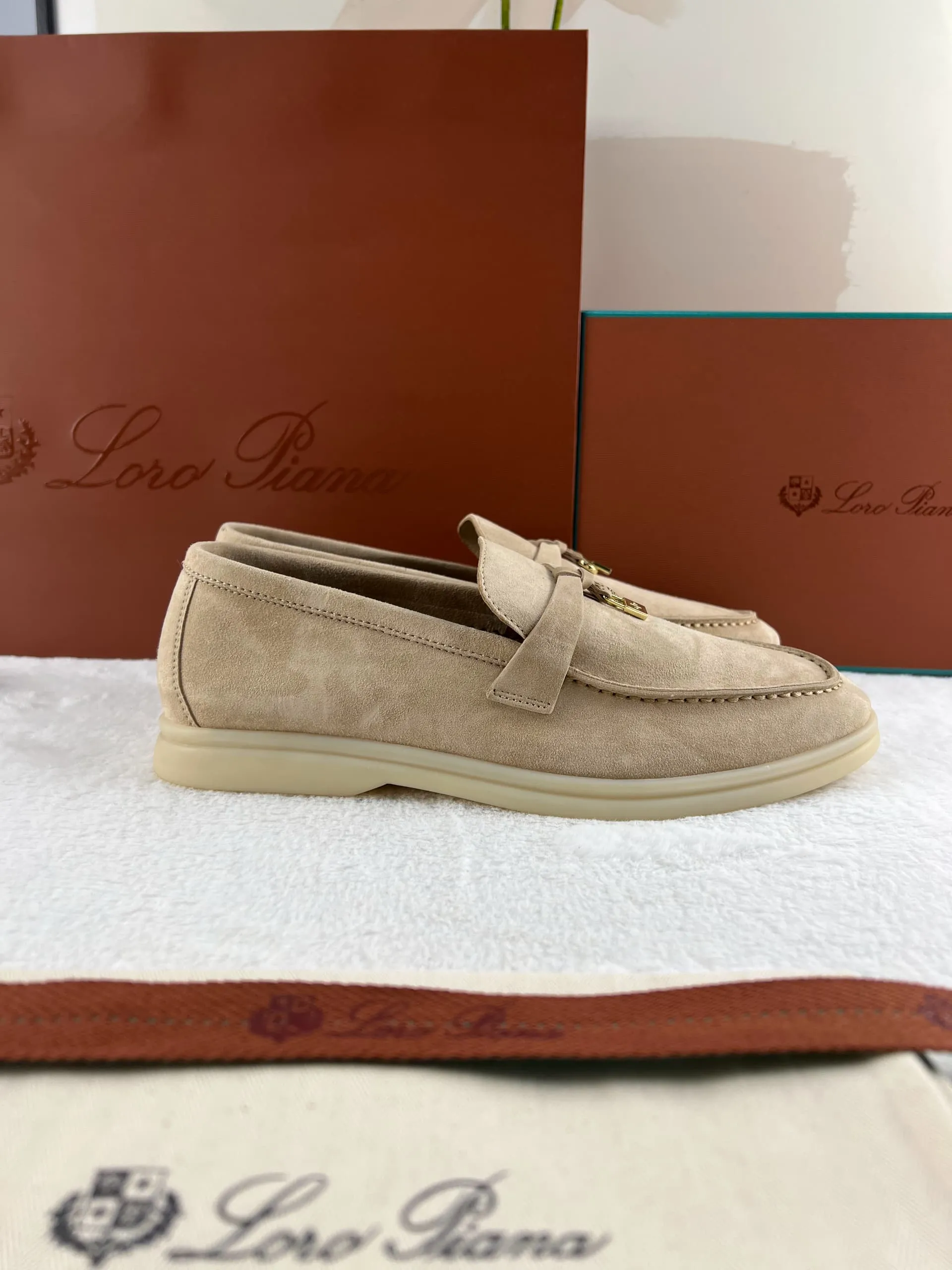 Loro Piana Summer Magic Walking Shoes - Sandstone