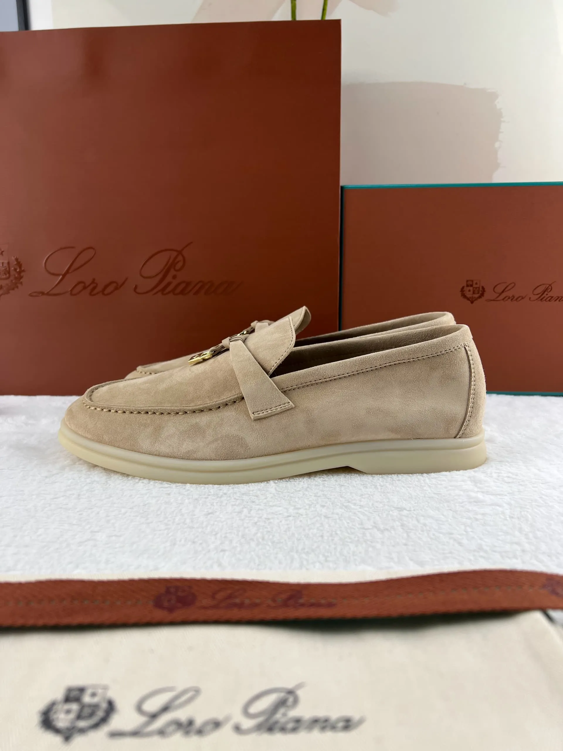 Loro Piana Summer Magic Walking Shoes - Sandstone