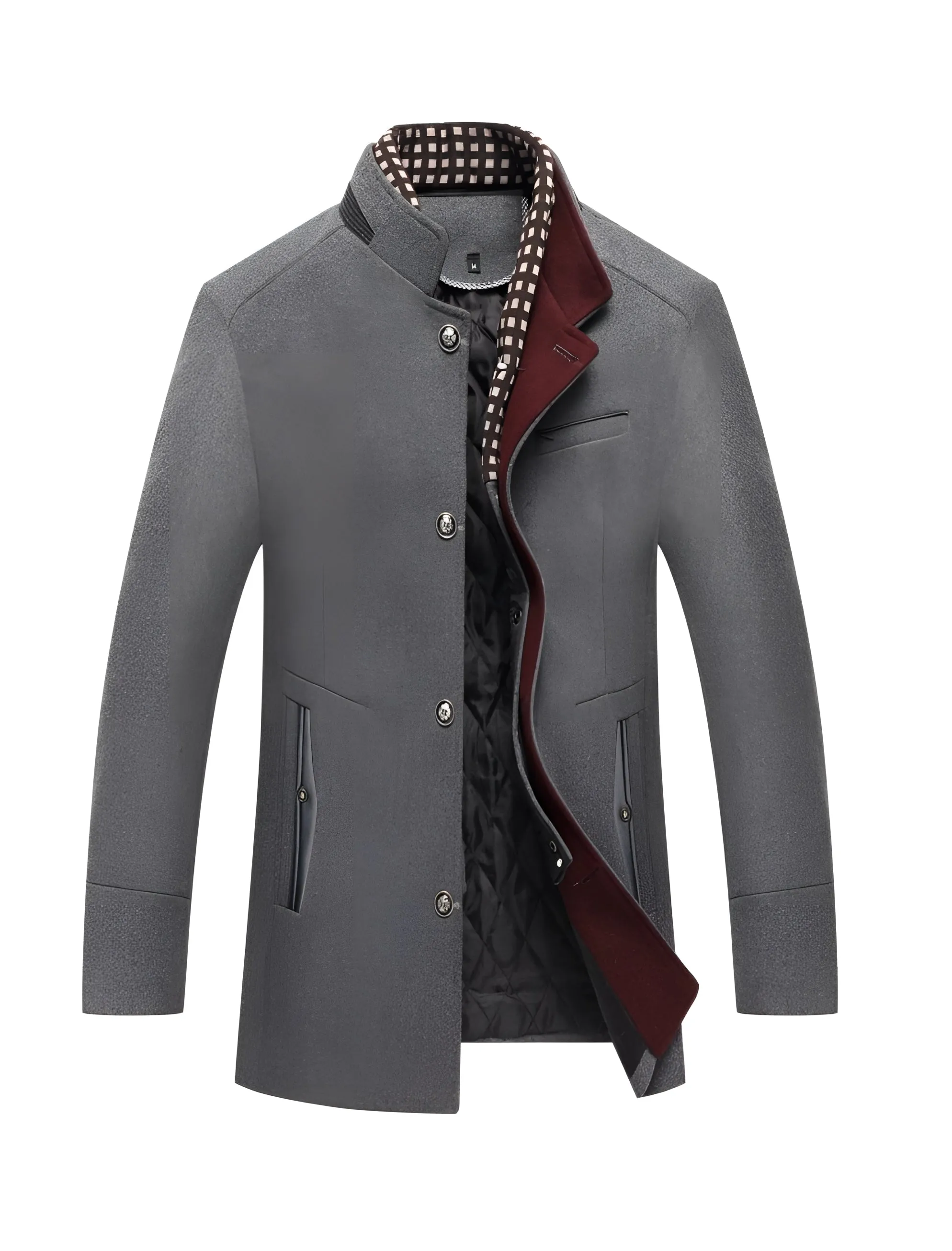 Luxury Navy Wool Peacoat - Premium Men's Designer Fashion