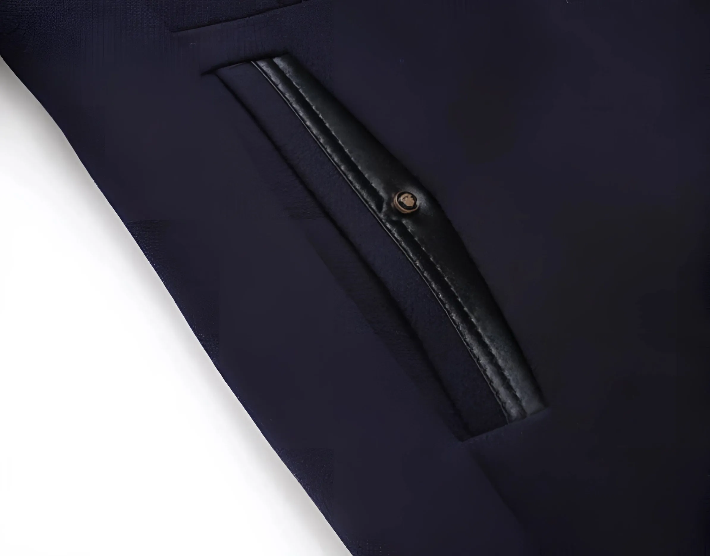 Luxury Navy Wool Peacoat - Premium Men's Designer Fashion