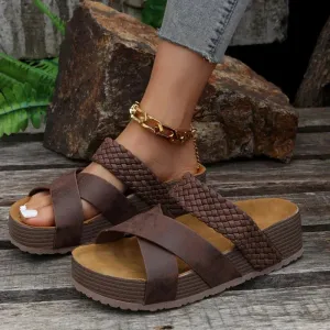 Mae Sandals - Woven Platform Sandals for Woman