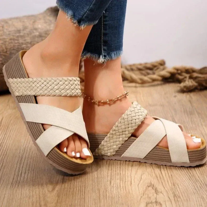 Mae Sandals - Woven Platform Sandals for Woman