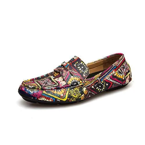 Men Colorful Casual Shoes High Quality Loafers Driving Shoes