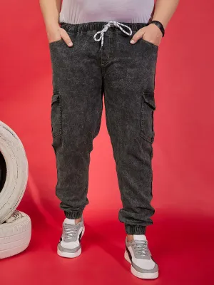 Men Plus Size Jackal Washed Jeans