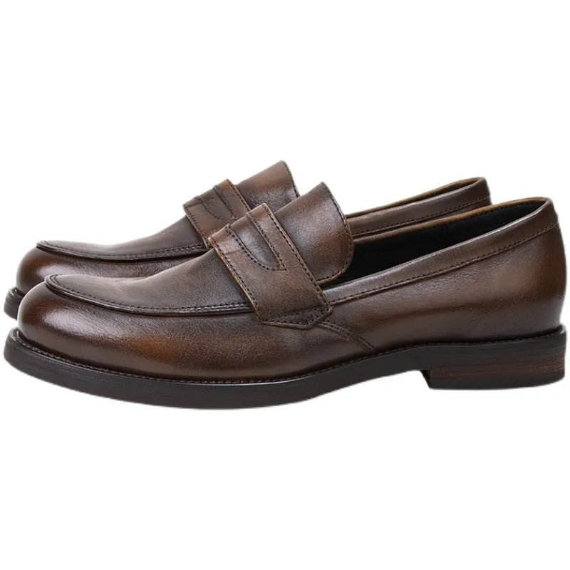 Men trendy breathable platform slip-on loafers