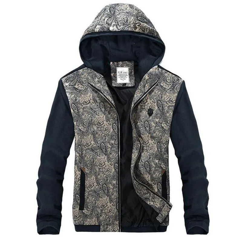 Men's Fashion Printed Hooded Jacket
