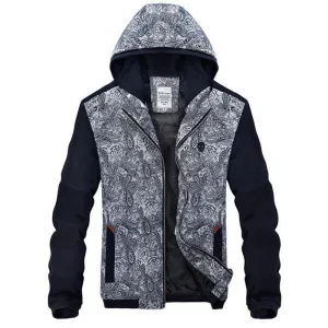 Men's Fashion Printed Hooded Jacket