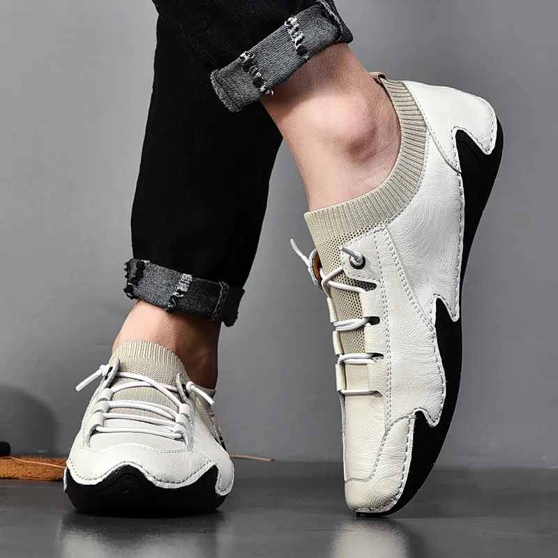 Mens Loafers outdoor genuine Leather