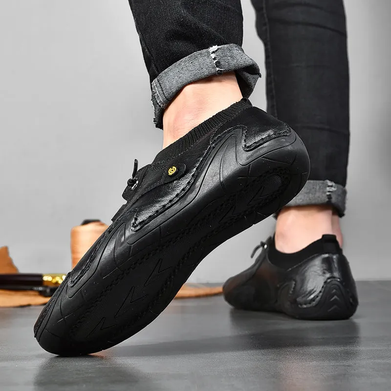 Mens Loafers outdoor genuine Leather