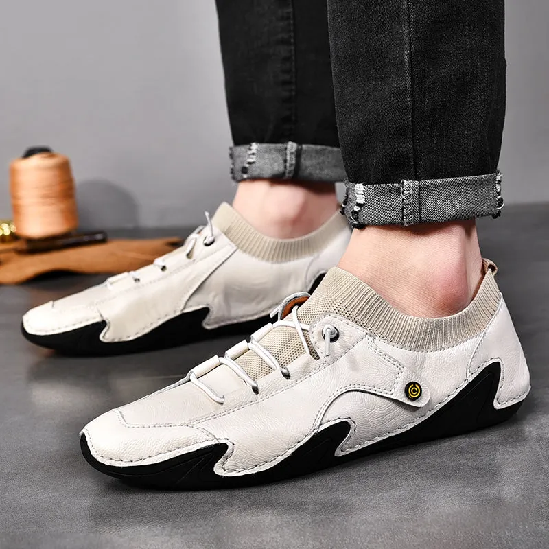 Mens Loafers outdoor genuine Leather