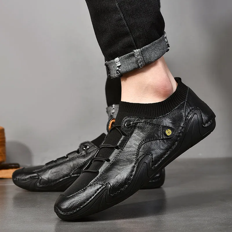 Mens Loafers outdoor genuine Leather