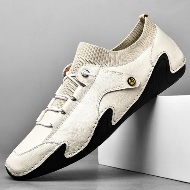 Mens Loafers outdoor genuine Leather