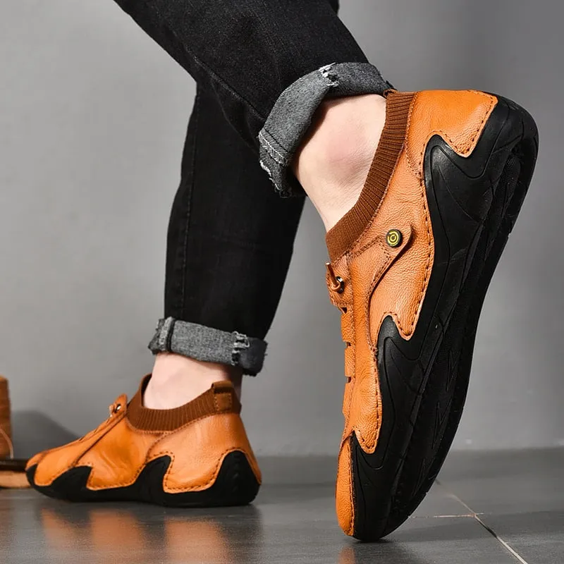 Mens Loafers outdoor genuine Leather