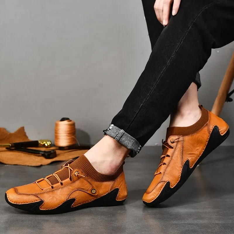 Mens Loafers outdoor genuine Leather
