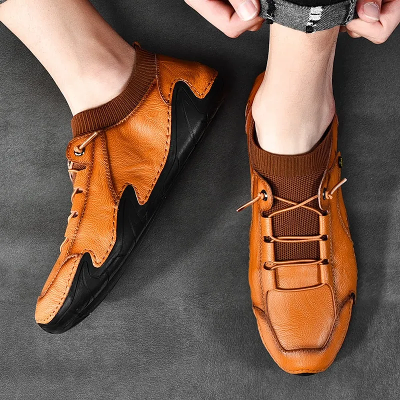 Mens Loafers outdoor genuine Leather