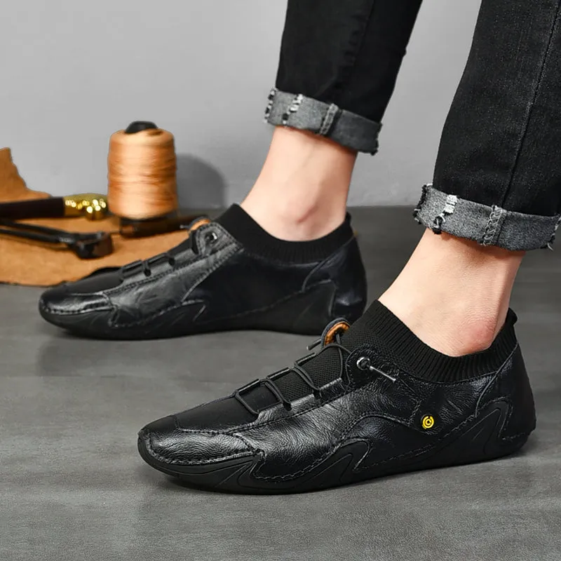 Mens Loafers outdoor genuine Leather