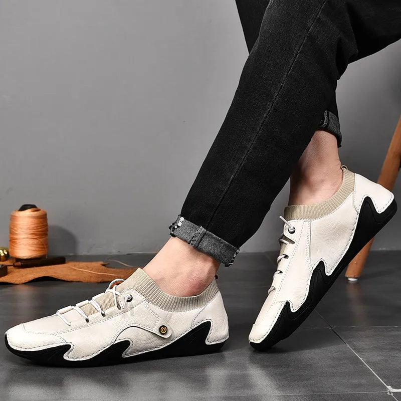 Mens Loafers outdoor genuine Leather