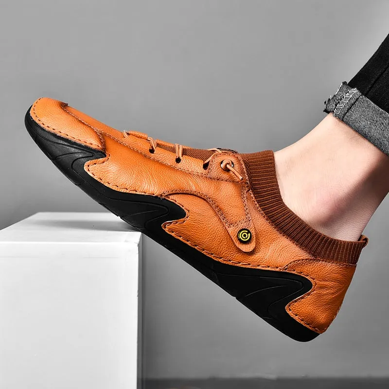 Mens Loafers outdoor genuine Leather