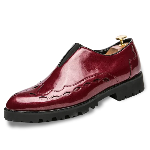 men's shoes natural leather men's shoes  spring and autumn fashion trend shoes without laces outdoor black bullock
