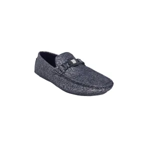 Men's Silver Black Platini Loafers