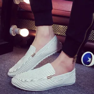 Men's Slip On Fashion Striped Loafers