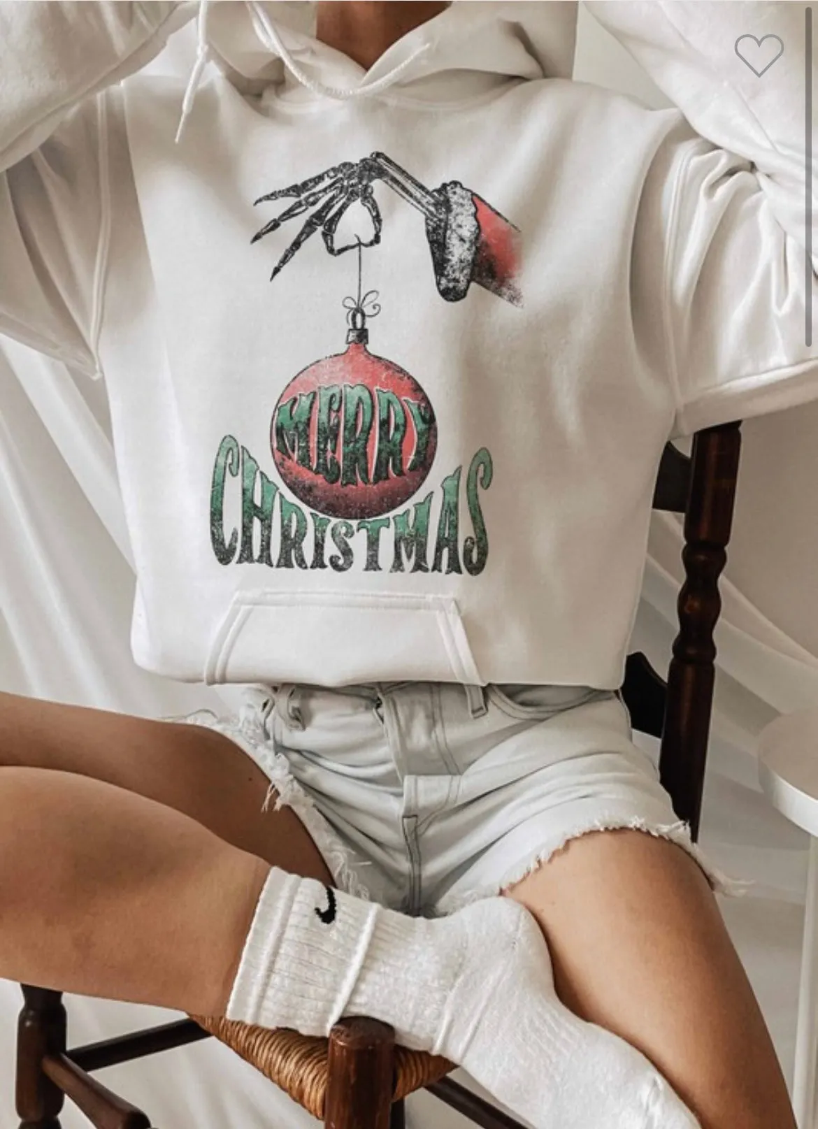 Merry Christmas Skeleton hand hoodie