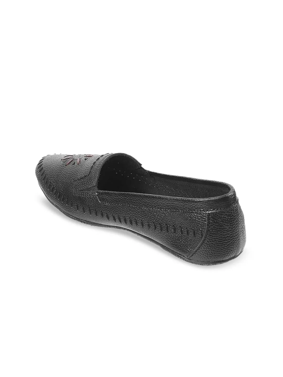 Metro Women Textured Leather Loafers