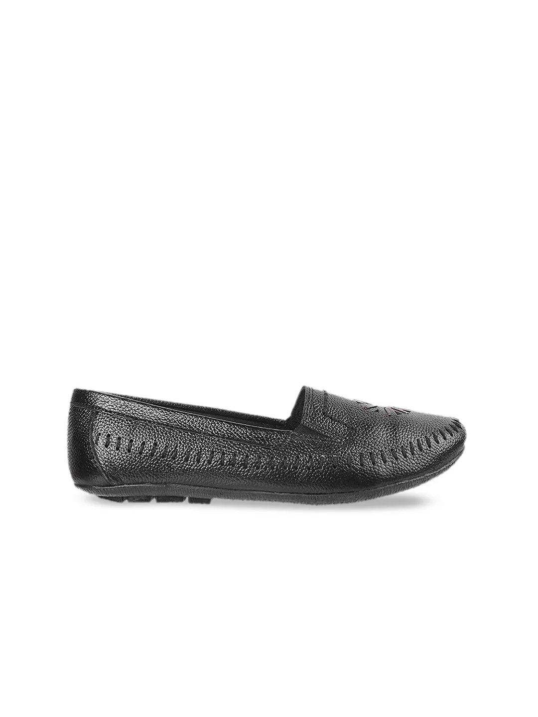 Metro Women Textured Leather Loafers