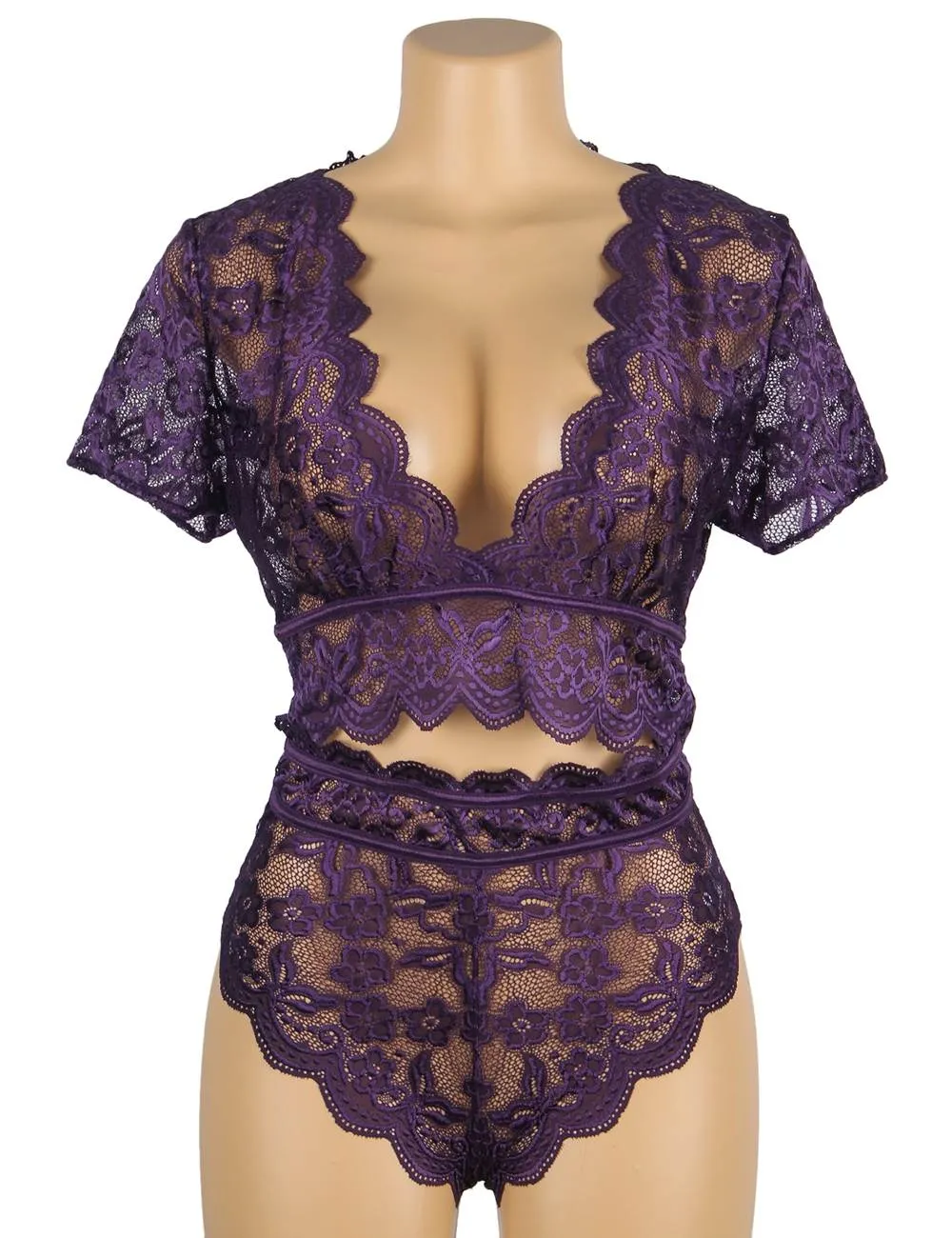 Naughty Sexy Girls Egypt High Waist Full Lace Bra Panty Underwear