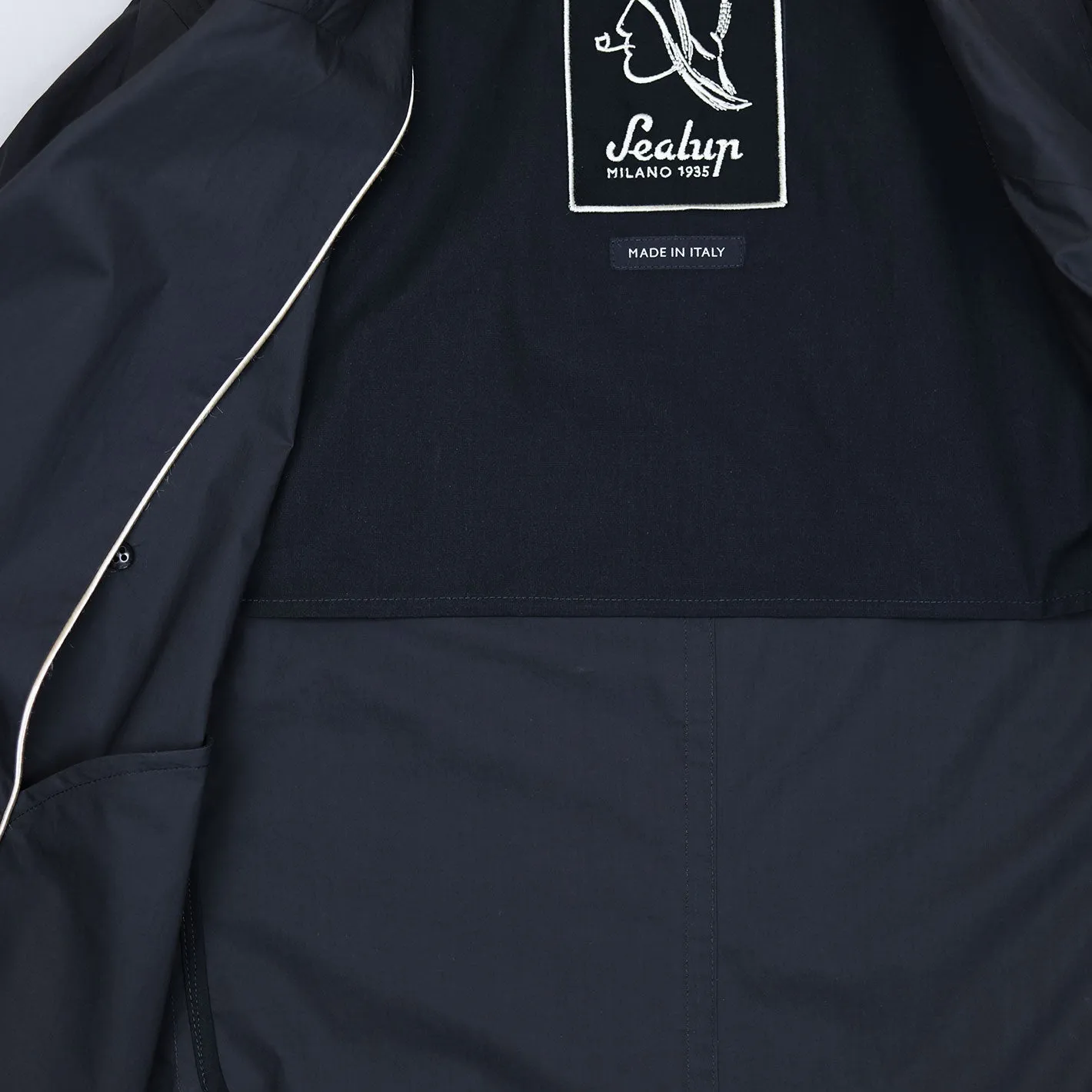 Navy Lightweight Cotton Unlined Peacoat