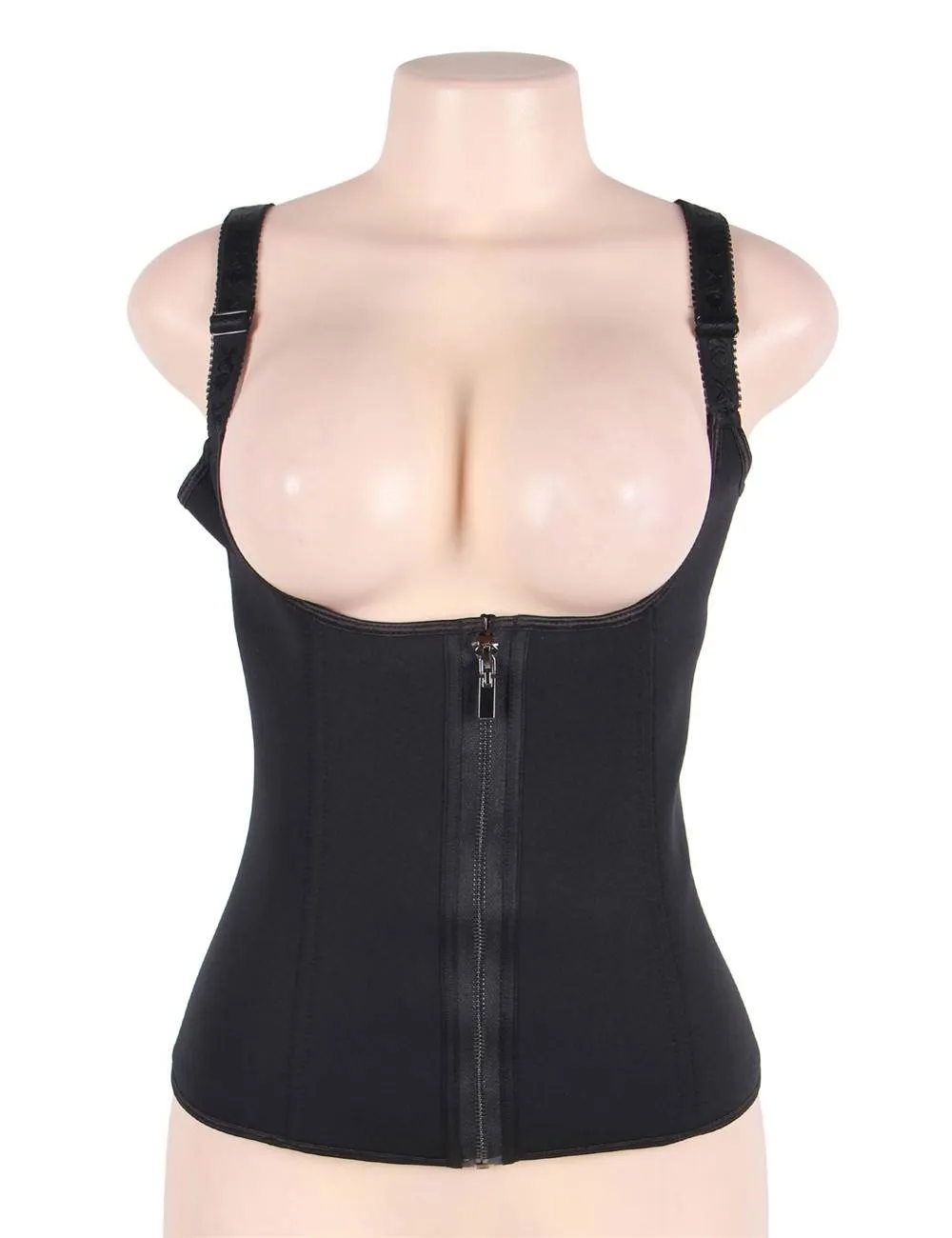 New 6 Pieces Steel Bones Black Neoprene Waist Training Corset