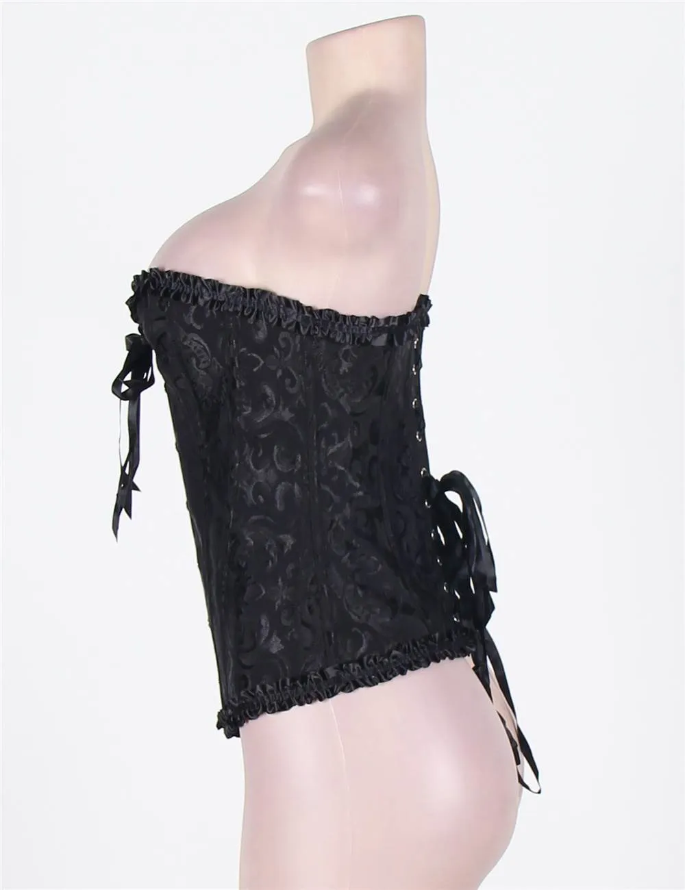 New Online Sexy Silvery Floral Corset Top WITH FARAWLAYA