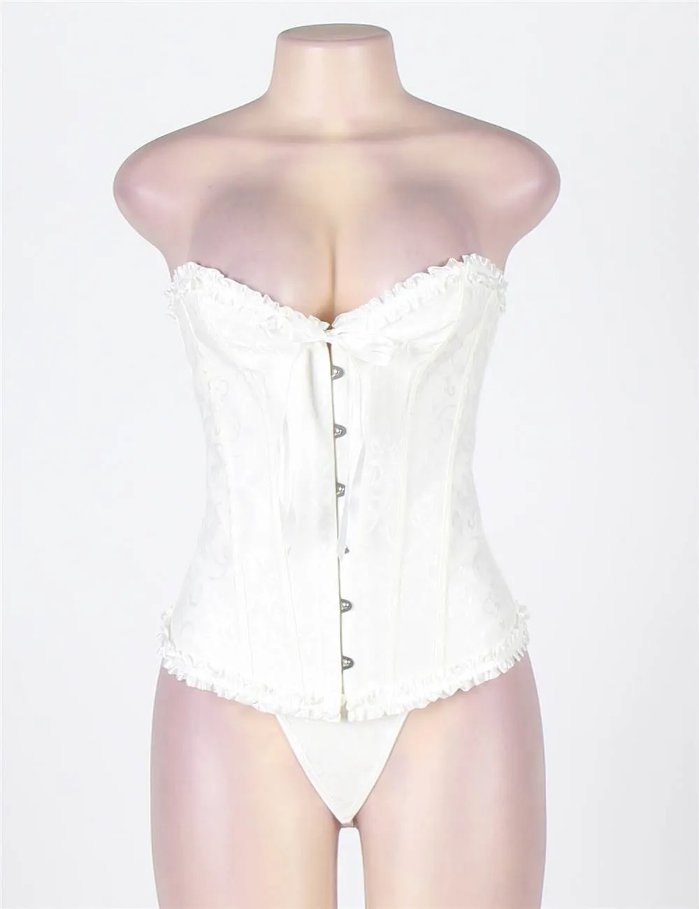 New Online Sexy Silvery Floral Corset Top WITH FARAWLAYA
