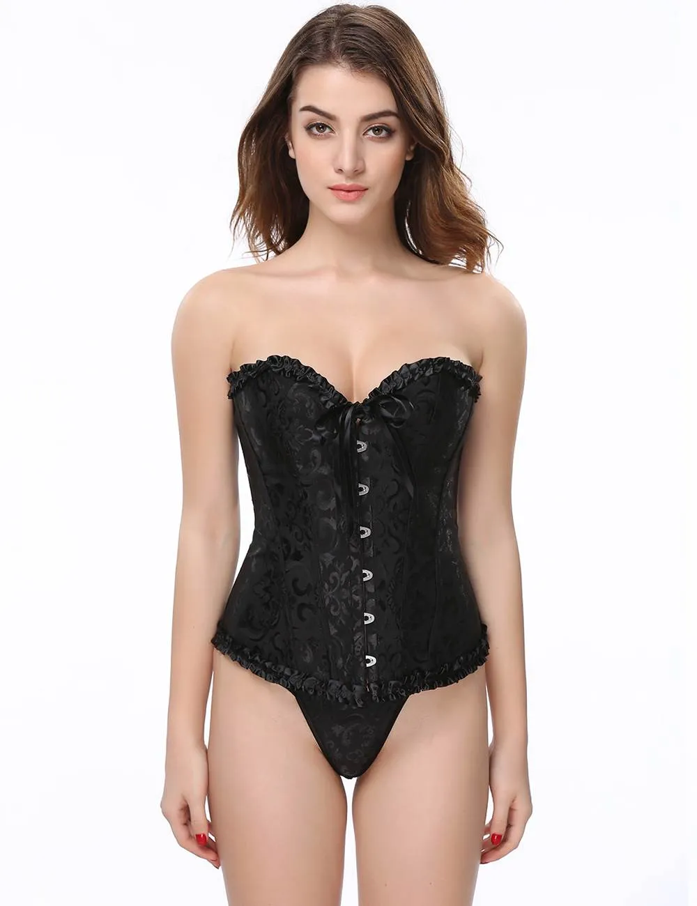 New Online Sexy Silvery Floral Corset Top WITH FARAWLAYA