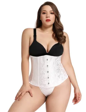 New White & Black Strapless Lace Corset Top with Panty